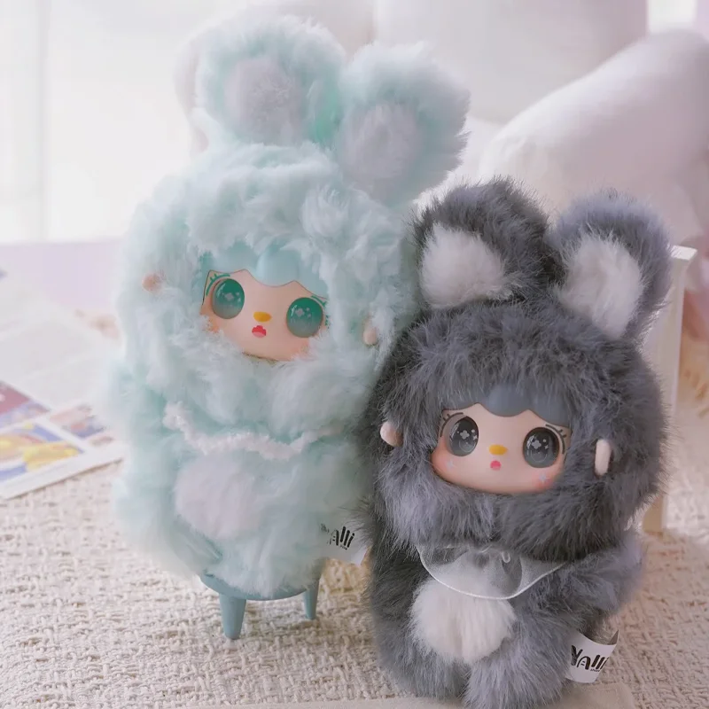 Yooki Hopping Bunny Series Vinyl Pluche Blind Box Kawaii Pop Desktop Ornament Leuke Rugzak Sleutelhanger Trendy Speelgoed Verrassingsgeschenken