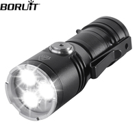 BORUiT ET15 Mini EDC Flashlight 2000LM USB C Rechargeable Pocket Flashlight with Clip & Magnet Waterproof LED Tiny Flash Light