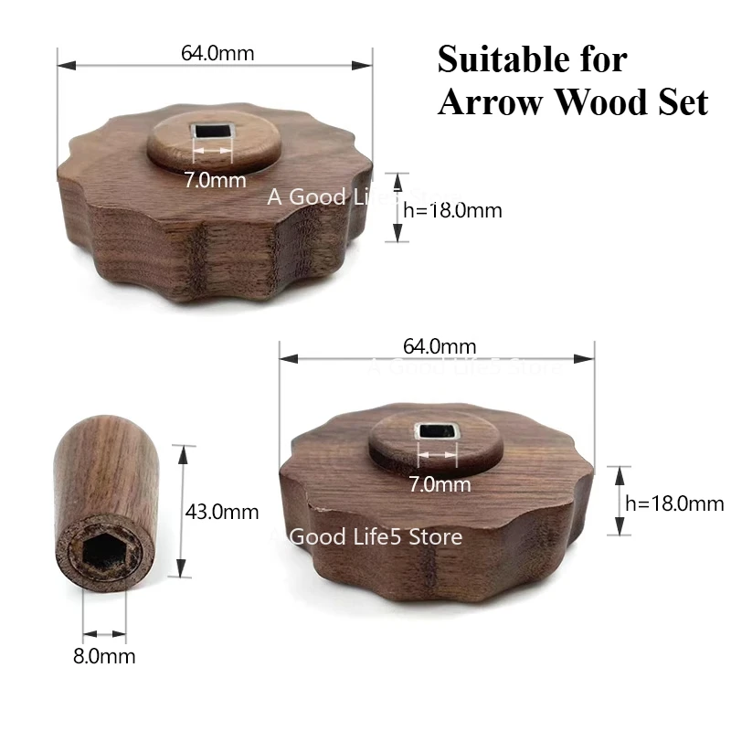 

Apply To ROCKET Rocket APP/R58/V60 Semi-automatic Coffee Machine Walnut Modification Kit Knob Lever