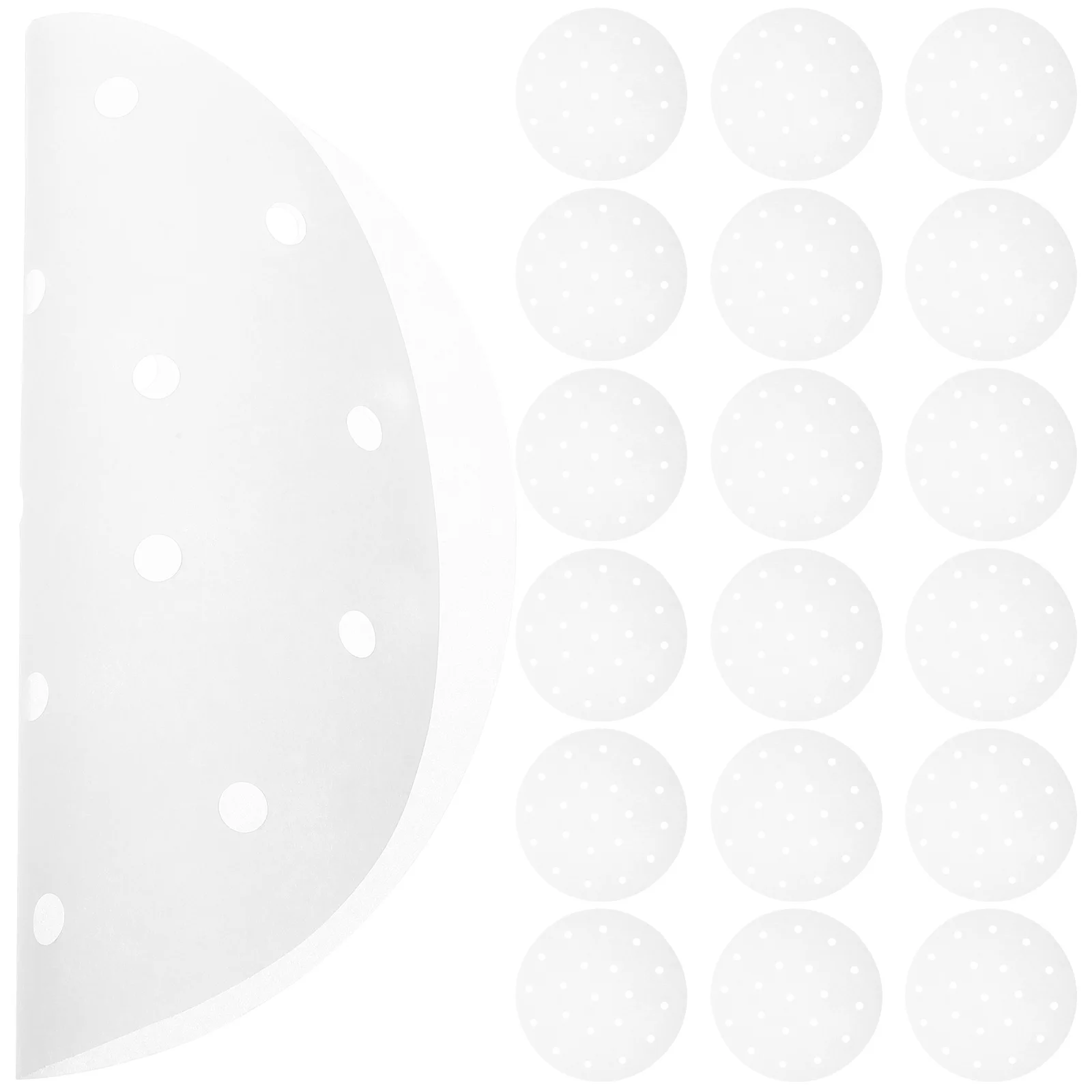 

500pcs Air Fryer Liner Disposable Bamboo Steamer Lining Paper Non Stick Baking Pan Tray Sheet Heating Evenly Kitchen