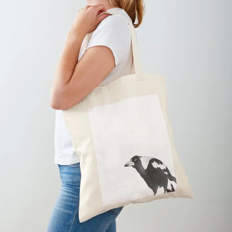 

Australian native magpie watercolour by Love Stax Tote Bag foldable reusable bag cute pouch bag handbag Women's beach bags