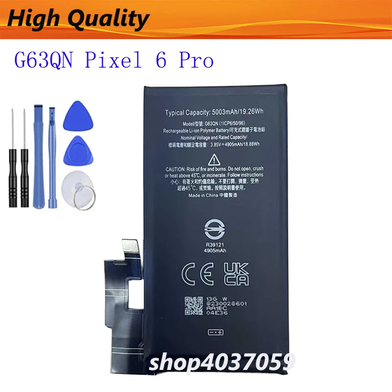 New Years 100% Original 5003mAh Brand New G63QN Replacement Battery For Google Pixel 6 pro Batteria + Free Tools