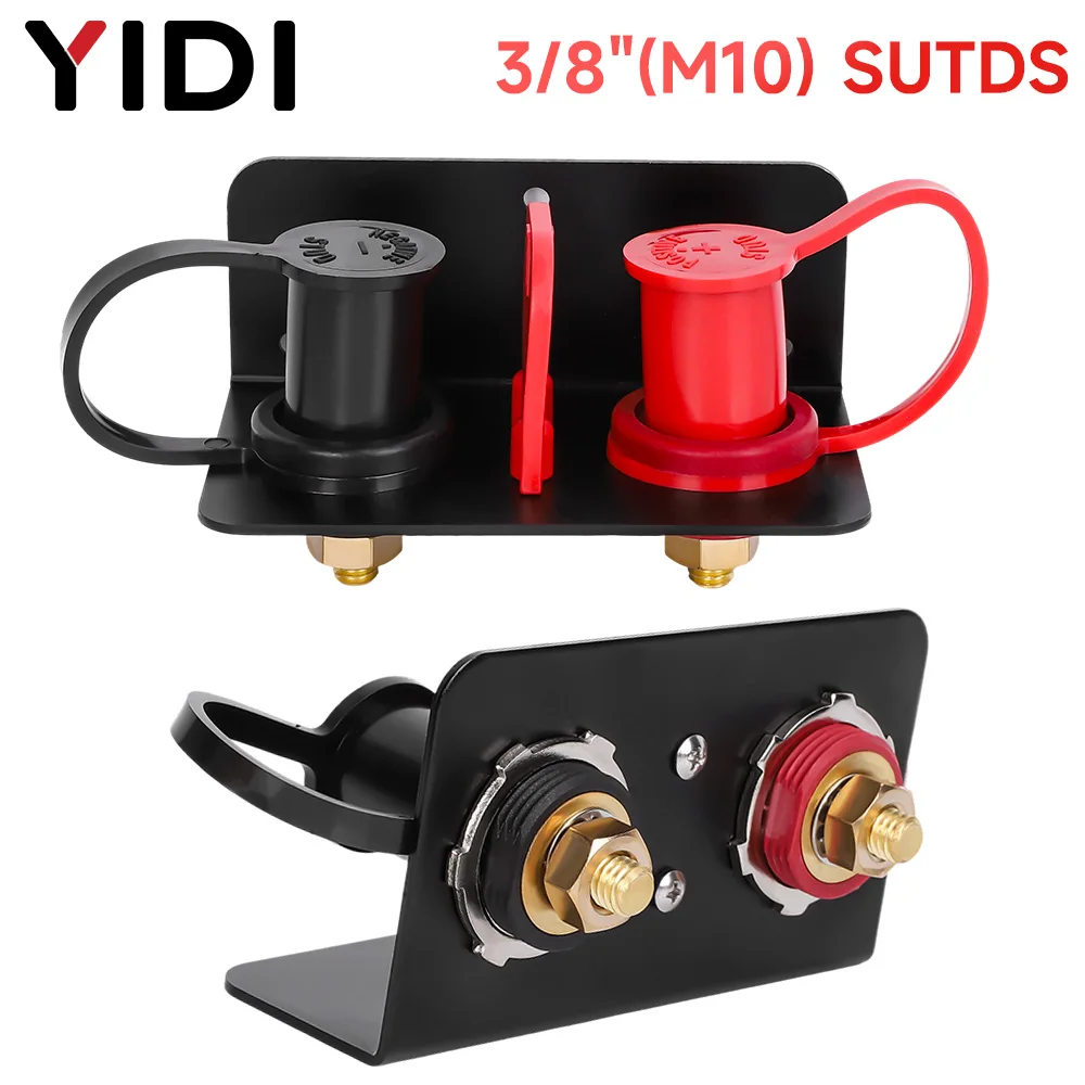 250A 12V 24V Car Remote Battery Charger Jumper Post Relocation Power Stud Terminal M10 with Bracket for UTV ATV Truck RV Boat