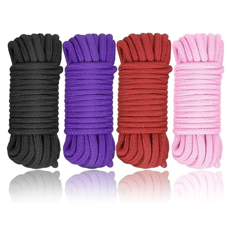 Men Women Fetish Bdsm Slave Role Play Binder Restraints Touch Tie Up Fun Exotic Shibari Accessory of Handcuffs Bondage Rope