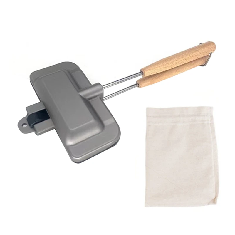 

Double-Sided Sandwich Pan Storage Bag Non-Stick Foldable Grill Frying Pan Hotdog For Bread Toast Breakfast Machine