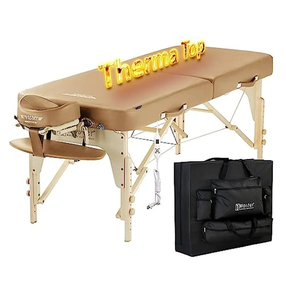 

30" Phoenix Portable Massage Table Therma Top Package with Built-in Heating Pads Folding Beauty Bed Esthetician Foldable