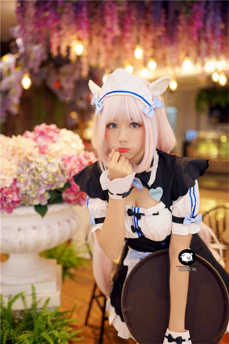 Nekopara cosplay vanille schokolade maid kostüm ova maid uniform nekopara cosplay katze neko mädchen kostüm frauen