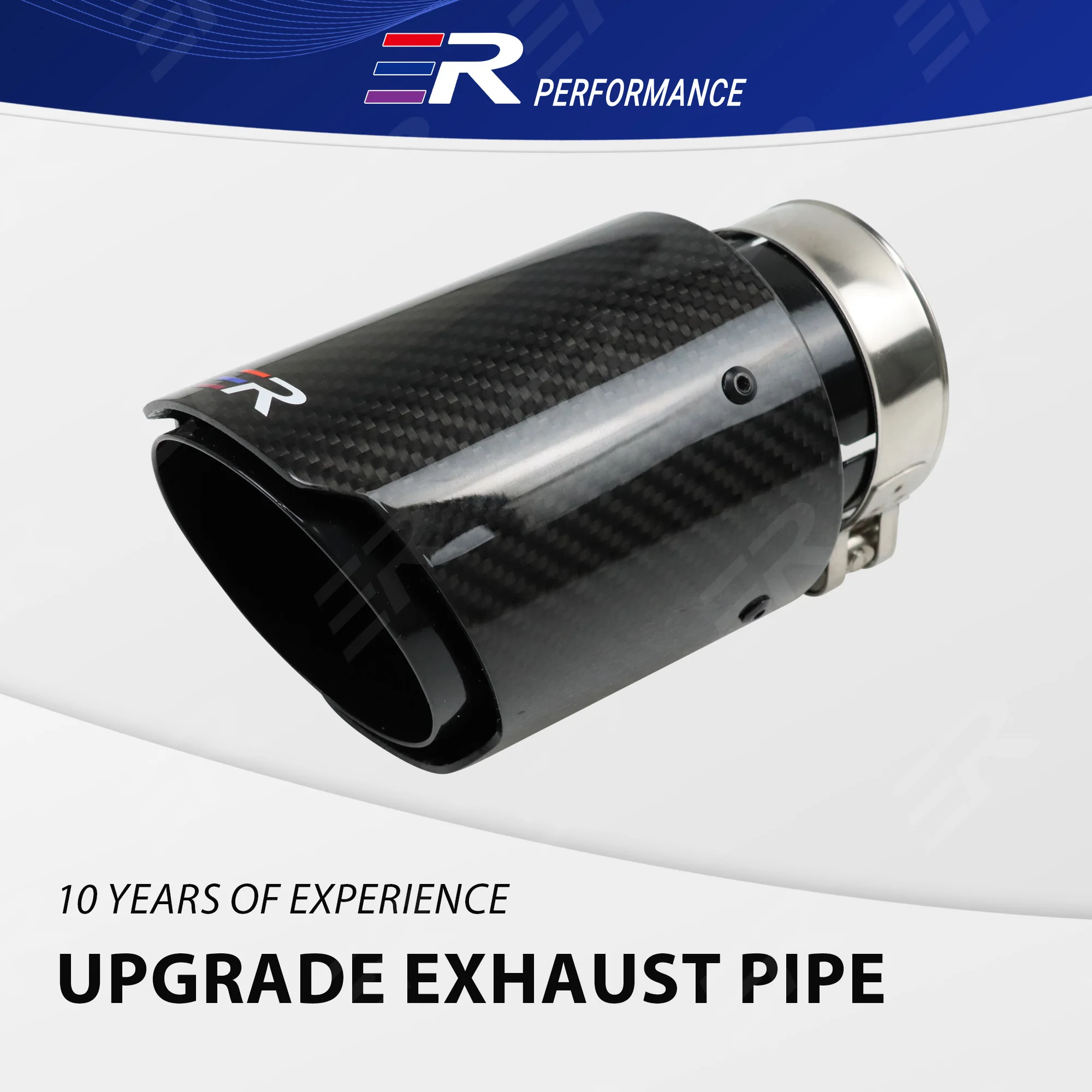 

ER Универсальные автомобильные аксессуары, выхлопная труба из настоящего углеродного волокна, глушители из нержавеющей стали, насадки, хвостовые наконечники, модификация