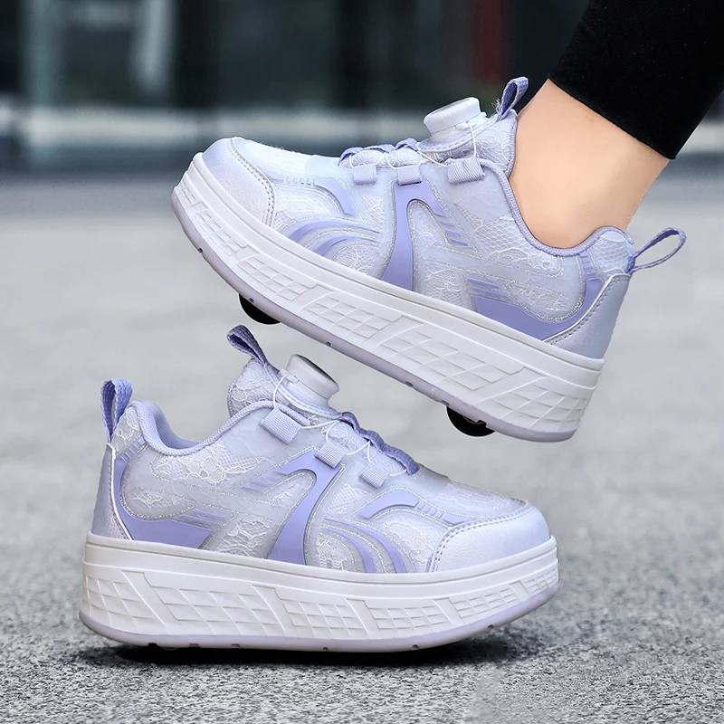 2025 Nuevos tacones de moda para niñas: ligeros, antideslizantes, resistentes al desgaste, suela blanda con hebilla giratoria