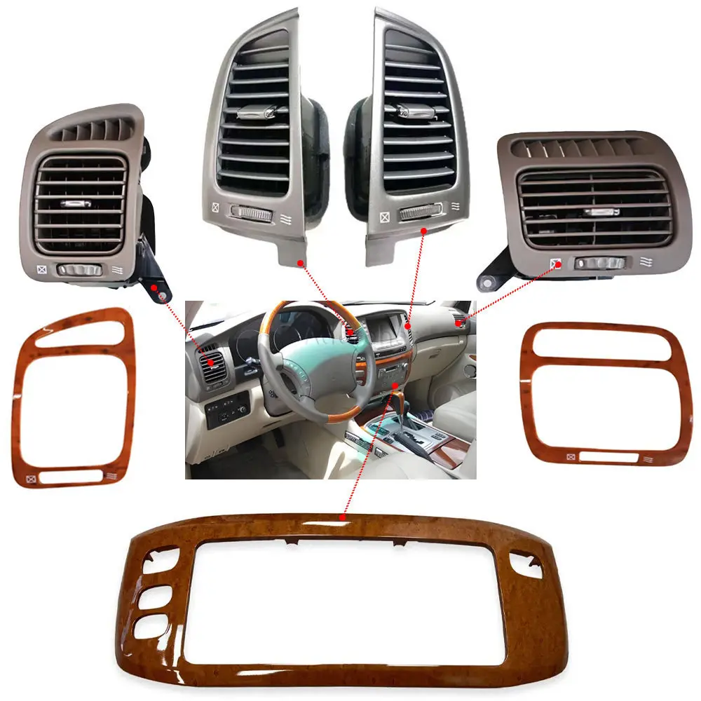 Car Air Vent Outlet Dashboard Air Vent Panel Fit for Toyota Land Cruiser LC100 FJ100 for Lexus LX470 1998-2007