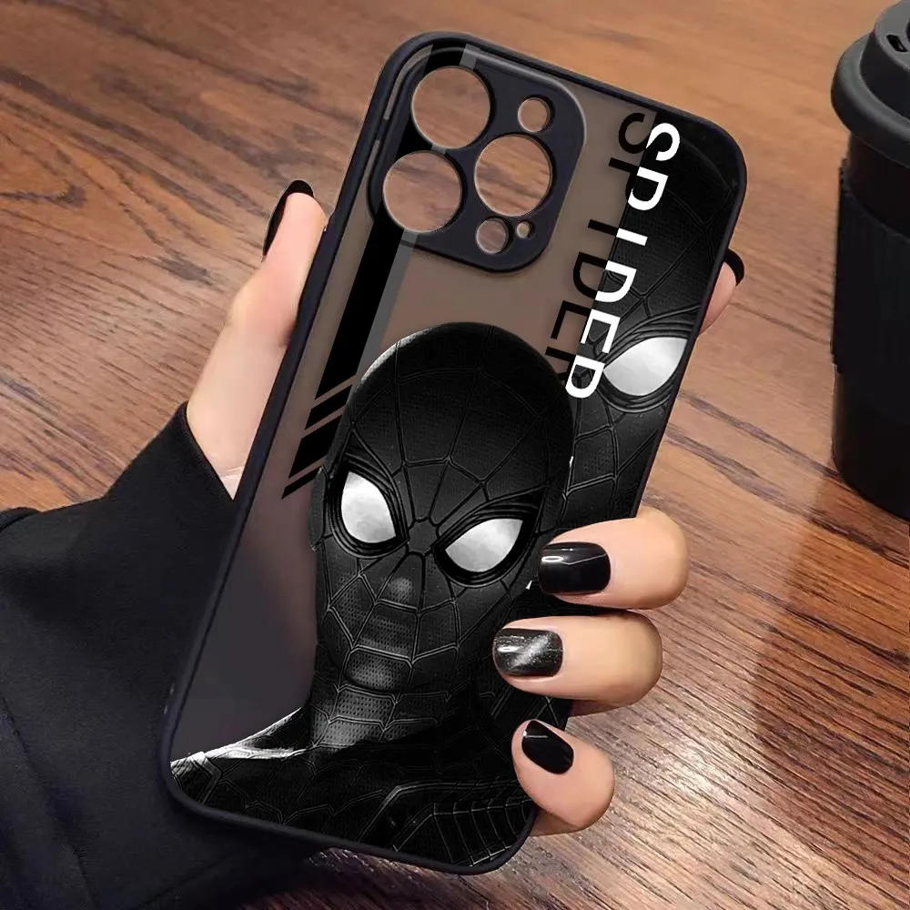 Black Marvel Spider-Man Lron Man Cover Matte Case For OPPO RENO 2F 2Z 3 4 4F 5 5F 6 7 7Z 8 8T Find X5 LITE 5G Frpsted Case Funda