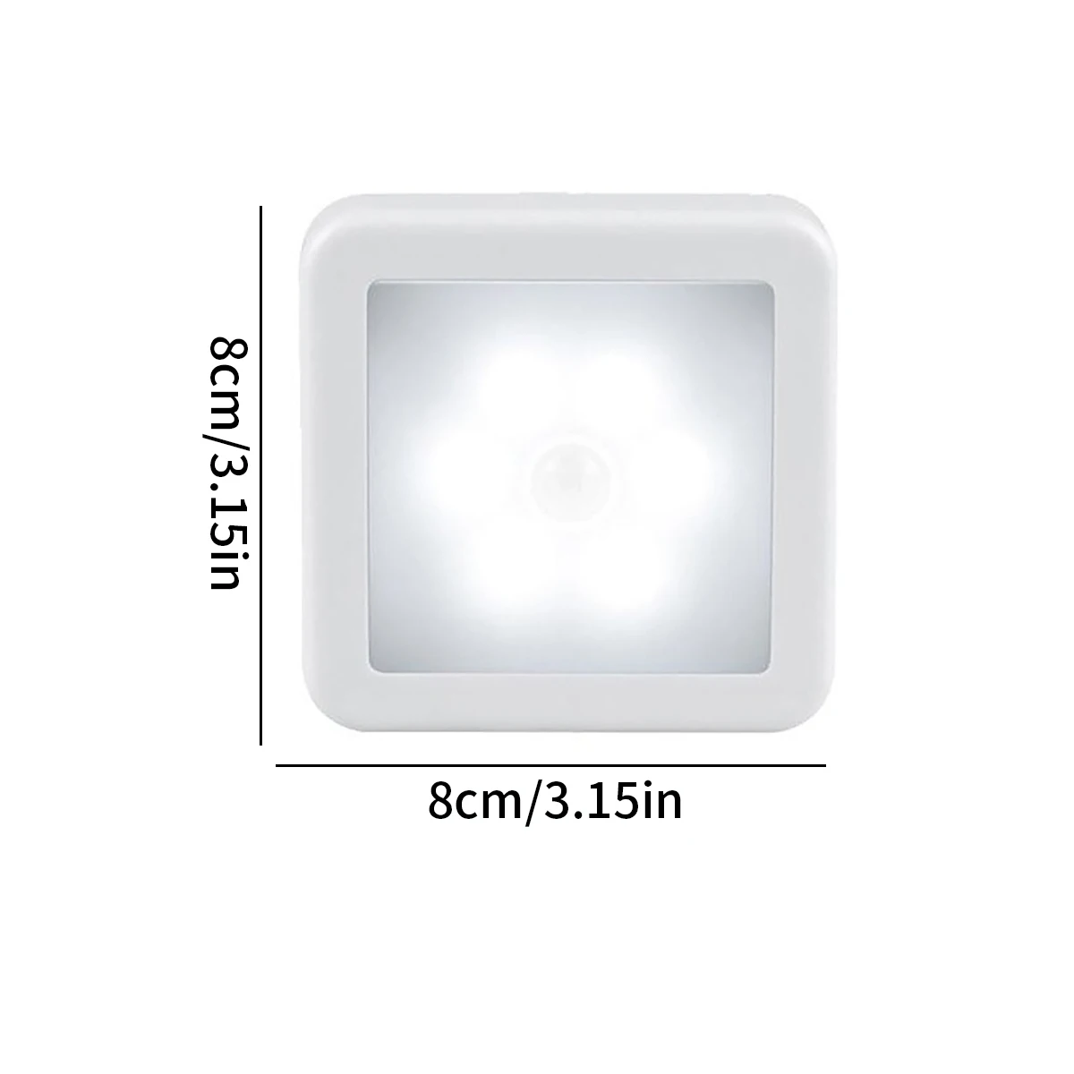 3/6Pcs Motion Sensor Led Night Light, Pir Sensor, Battery Powered (Battery Not Included), Led Decorative Light, Suitable for Bathroom, Bedroom, Hallway, Stairs, Ideal Decorative Light