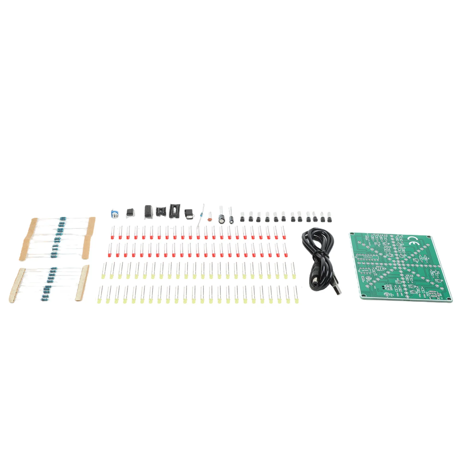 Red And Yellow Dual Color  DIY Kit NE555+CD4017 Electronic Practice Learning Kit Electrical Equipment & Supplies