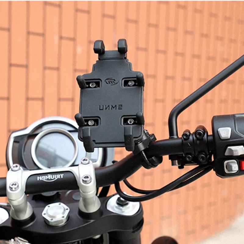 Motorcycle Navigation Holder Mobile Phone Bracket 360° Adjustable Rotation Handlebar Fixed Bike GPS Mobile Phone Holder