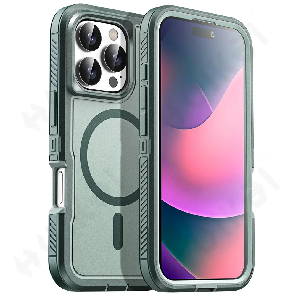 Original Ott Armor Box Hülle für IPhone 16 15 14 13 12 17 Max Plus für Magsafe Wireless Charger Heavy Duty stoßfeste robuste Abdeckung – Detail 14