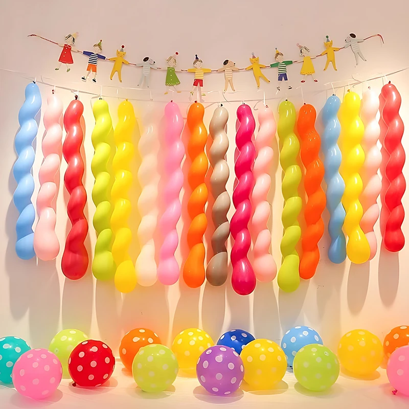 Balony spiralne w różnych kolorach Skręcone balony lateksowe 20/50/100 SZTUK Zabawne akcesoria dekoracyjne Prezent na urodziny Wesele ZYF