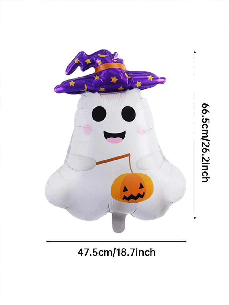 1pc Halloween Ghost Balloon Pumpkin Halloween Theme Party Balloon Ghost Theme Birthday Haunted House Room Decoration