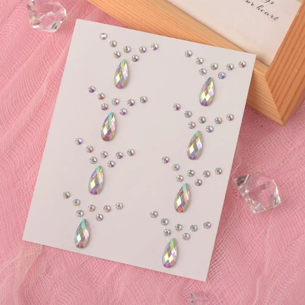 

Fashion 3D Face Jewelry Stickers Mixed Colorful Eyeliner Diamond Decals DIY Eyes Shadow Crystal Rhinestone Stickers