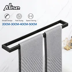 Bathroom Towel Rack Towel Holder 20/30/40/50CM Matte Black Towel Bar No drill Wall Mount Stainless Steel Kitchen Cabinet Storage