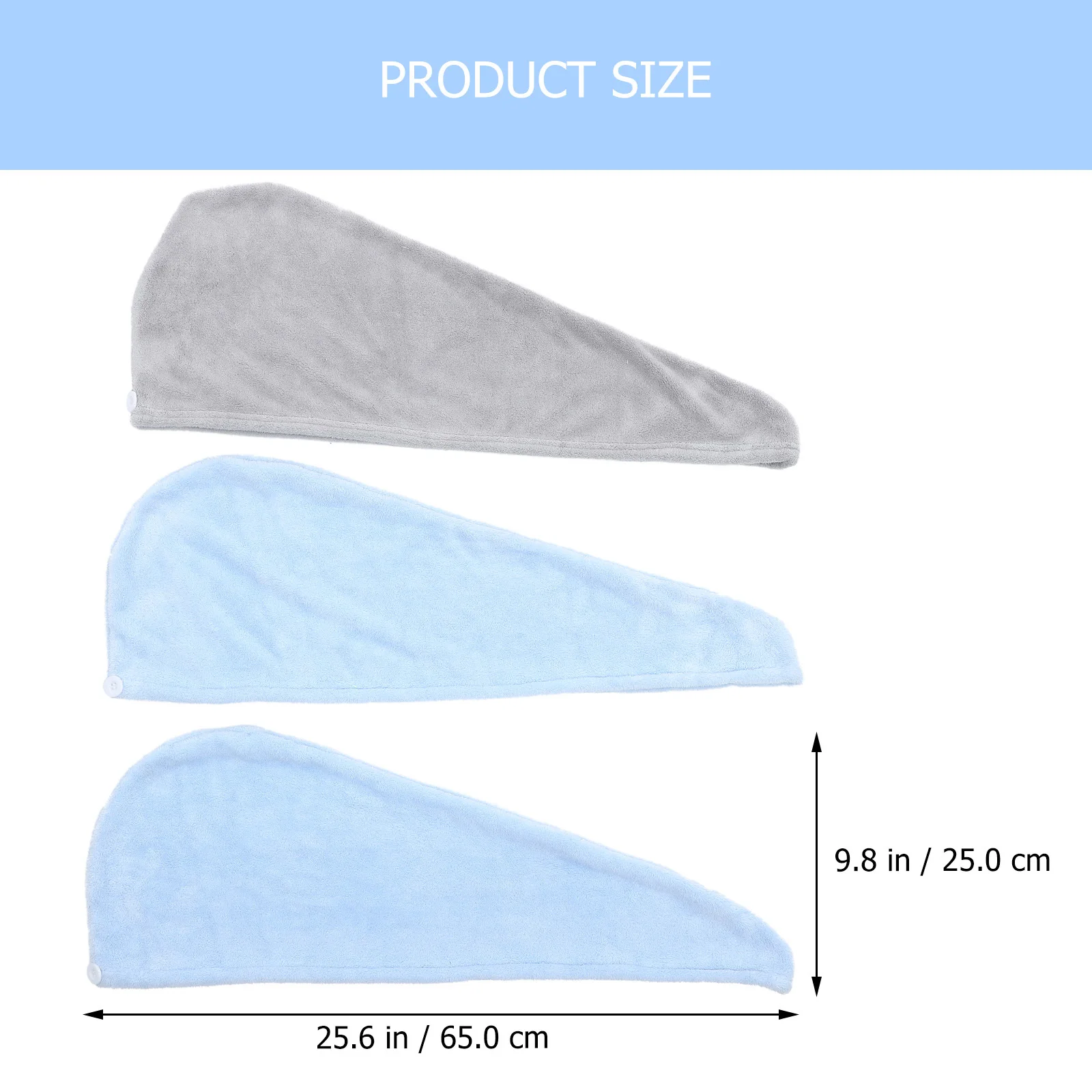 3 قطعة منشفة تجفيف الشعر المحمولة خفيفة الوزن، سريعة الجفاف ومرنة للاستخدام أثناء السفر، مستلزمات عرض أغطية تجفيف الشعر