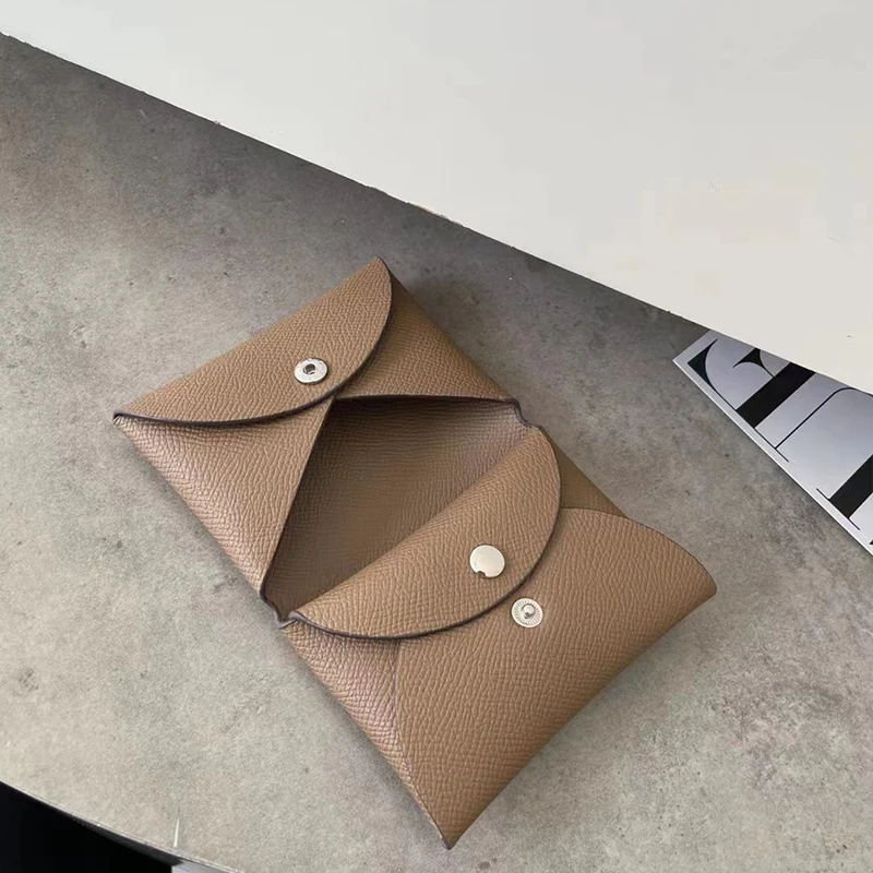 100% leather Card Holder Bag Coin Purse Pouch Female high quality Business Wallet Credit Card Certificate Bag Card Cover Case