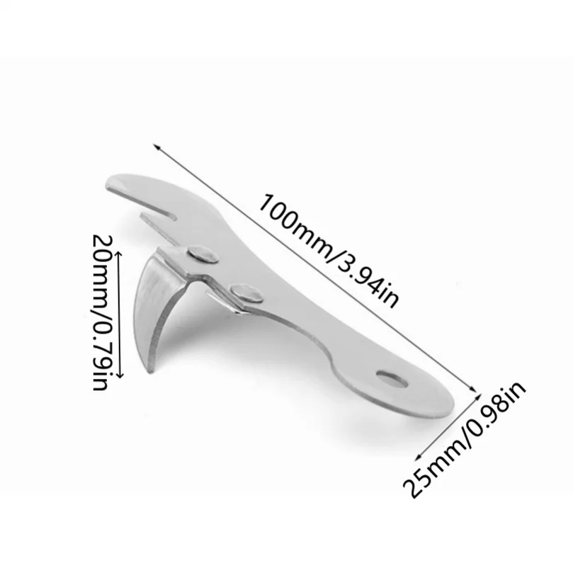 430 Stainless Steel Shrimp Head Can Opener Manual Can Opener for Kitchen Travel  Camping Can Opener