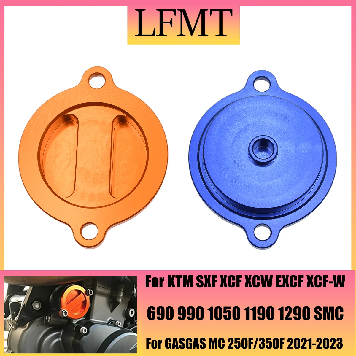 

Motocross CNC Engine Oil Filter Cap Cover Plug For KTM SXF XCF XCW EXCF XCF-W FREERIDE FC FE 250 350 400 450 500 530 2013-2022