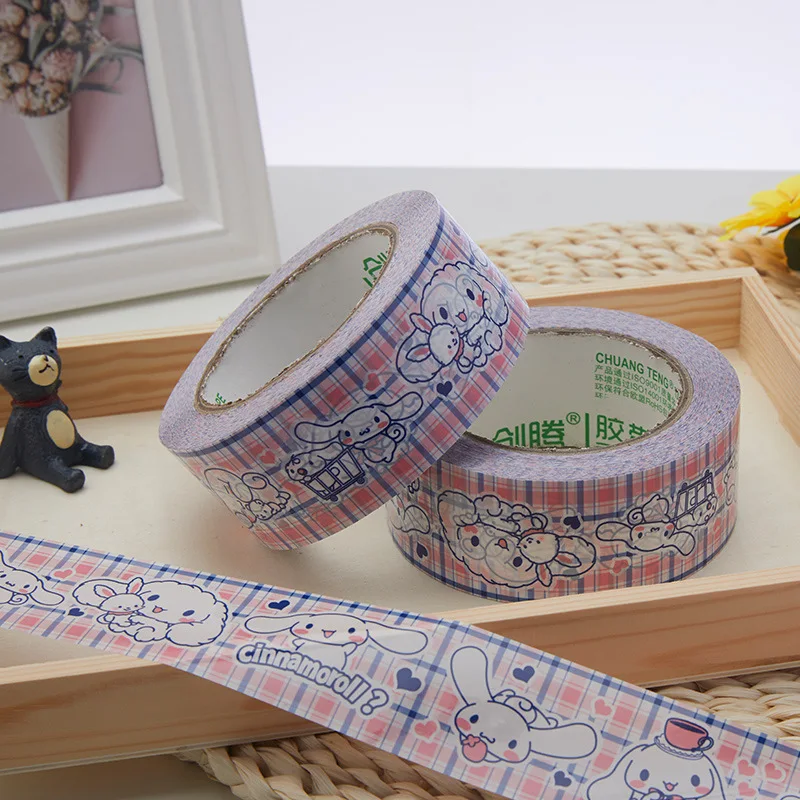 Sanrio Melody Pudding Dog Sealing Decorative Tape Cartoon Cute Sealing Tape Transparent Strong Paste Large Volume