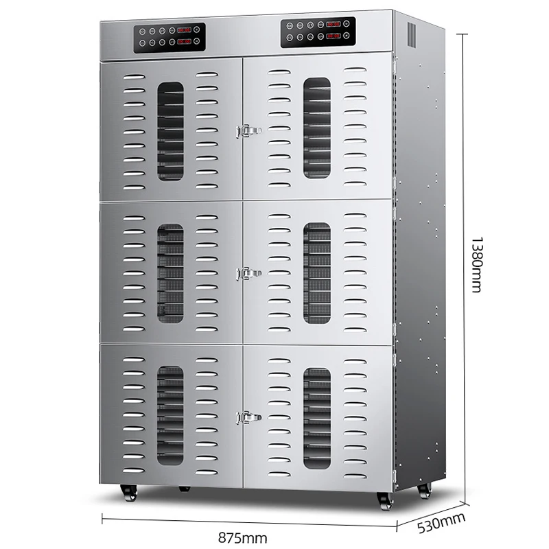 مجفف فواكه من 60 طبقة ، مجفف التين/الشاي/اللحوم ، مجفف فواكه تجاري ومنزلي 4500 واط ، مجفف طعام عمودي متعدد الوظائف