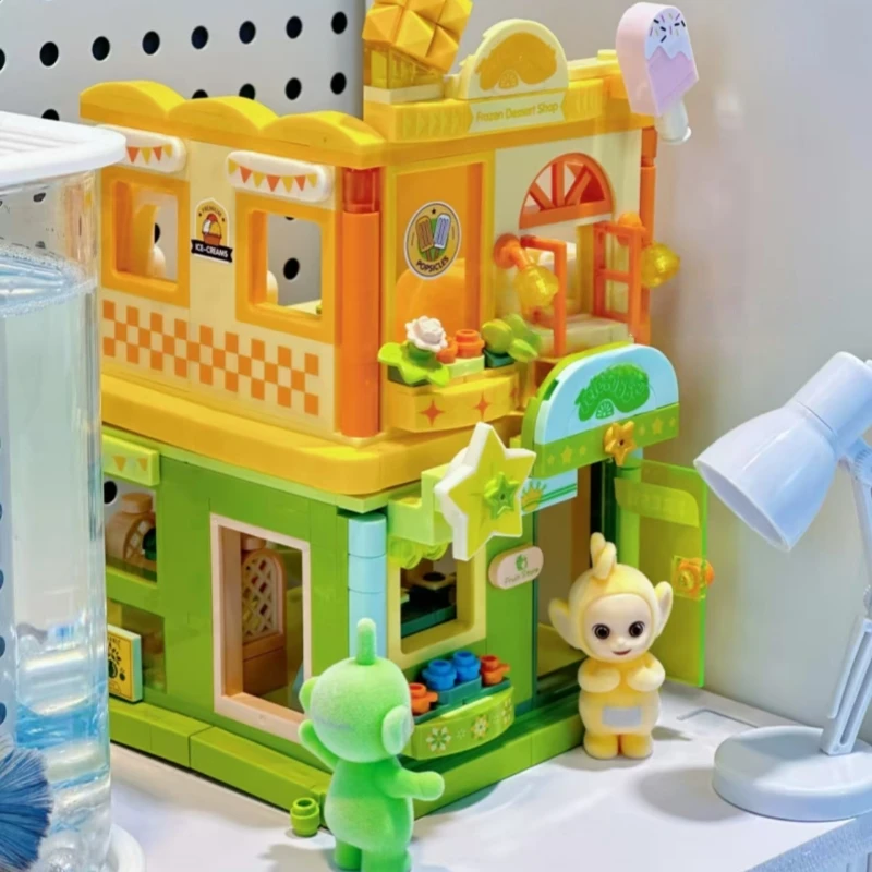 جاكي اللبنات تليتبيز الكرتون تينكي وينكي بو الحلوى متجر الشارع المشهد نموذج الحلي الجمعية لعبة جمع هدية #2