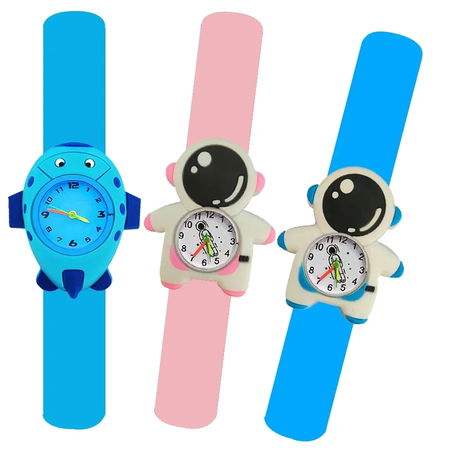 3D Cartoon Kids Watch Clock Astronaut,poultry,fruit Flowers Children Quartz Watch Rainbow Love Birthday Cake Gift Baby Toy Watch