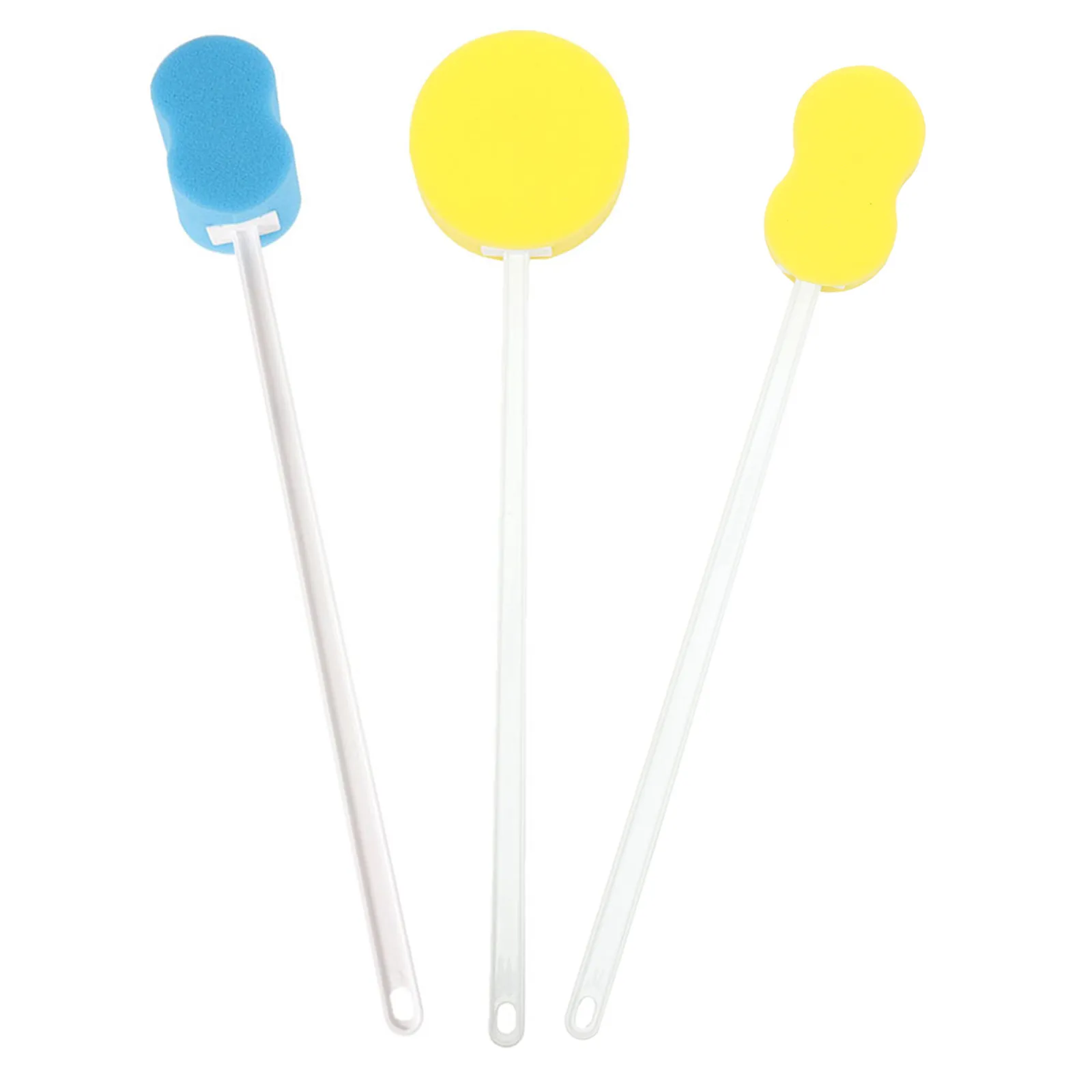 3Pcs Loofah Bath Back Brush Long Handle Exfoliating Sponge Soft Body Scrubber Shower Deep Cleaning Skin Body Exfoliating Sponge