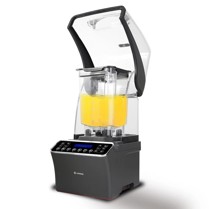 Commercial 3.8  Motor Dual Blunt Blades Industrial Stable Electric Smoothie Vacuum Blender Machine