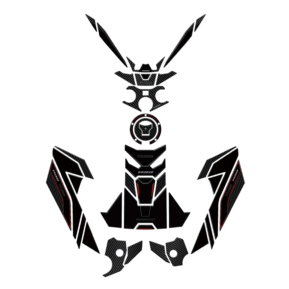 Autocollants de protection antidérapants pour réservoir de carburant NT 1100 NT1100, accessoires de moto 2025, Kit d'autocollants en résine époxy Gel 3D, tampon de réservoir