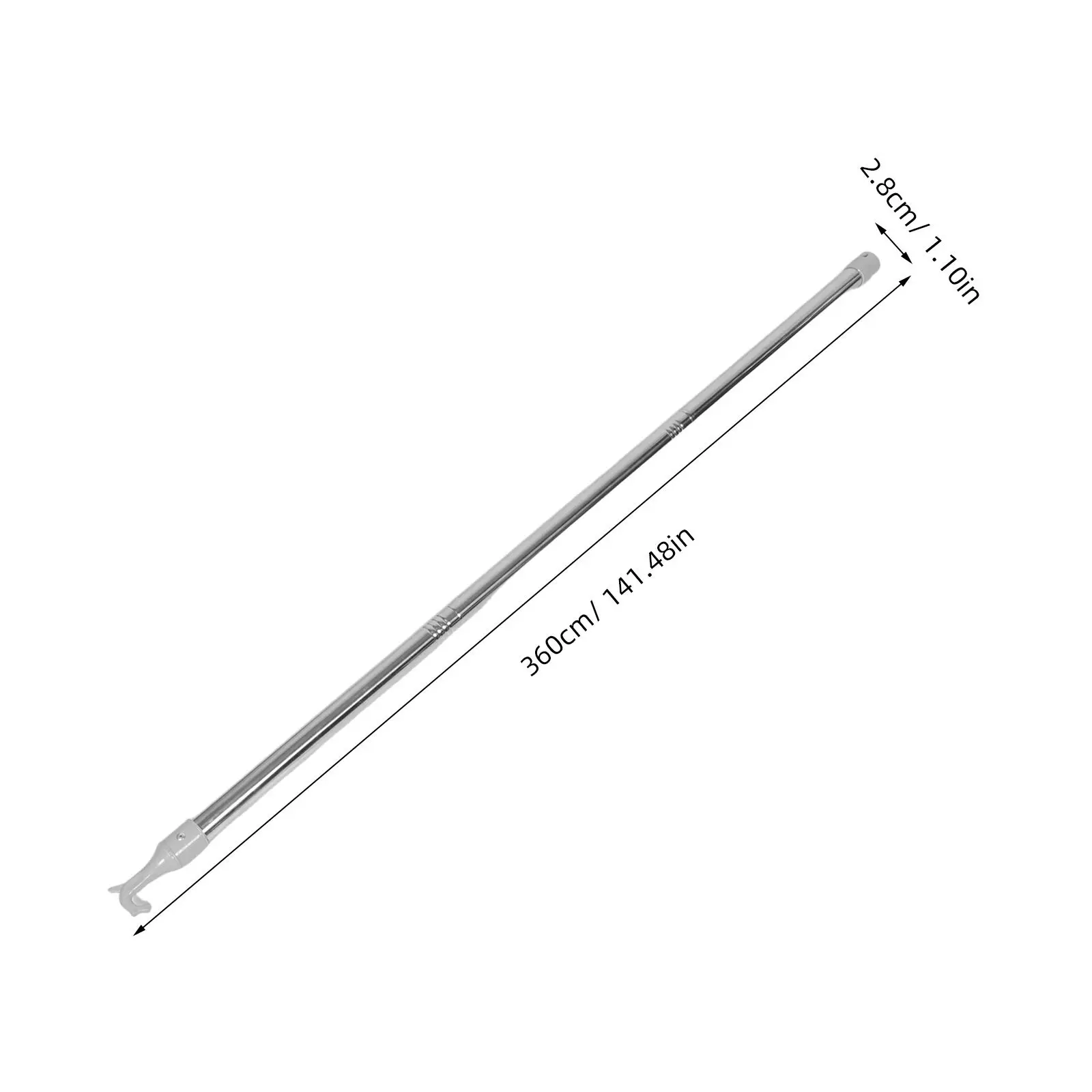 Telescoping Stainless Steel Blind Opener Pole 3.6m for Hard to Reach Roof Window Universal Blind Rod