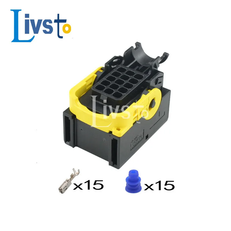 

Tyco LEAVYSEAL Series 15 Pin Female 1-1534126-1 Auto Connector