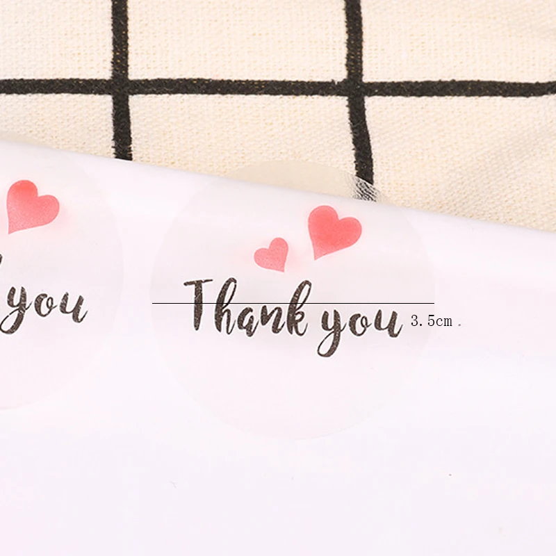 100pcs/pack thank you transparent Gift Seal Stickers For Packing decoration