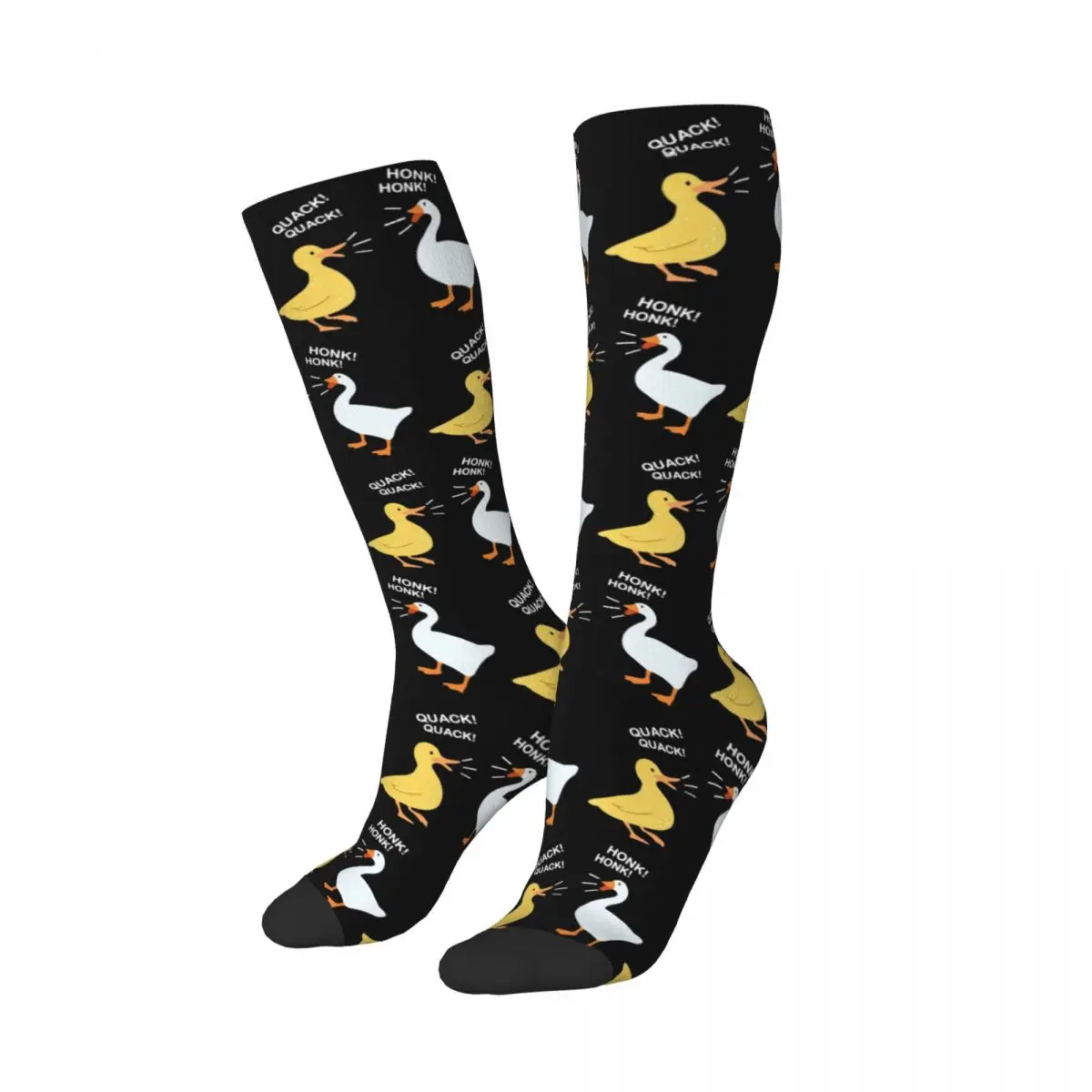 Honk Goose Game Wording Socks Harajuku High Quality Stockings All Season Long Socks Accessories for Man's Woman's Christmas Gift