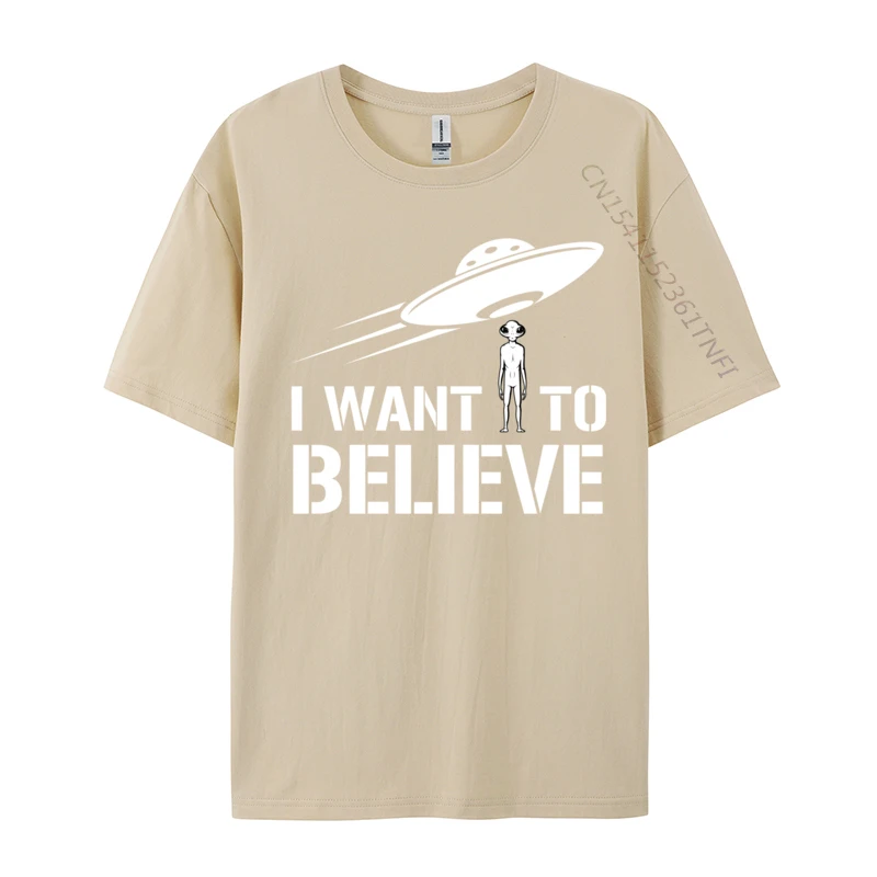 I Want To Believe Alien Ufo Roswell Extraterrestrial Ufos Casual Mens Fitted Casual Tops Shirts Cotton Top T-Shirts Casual