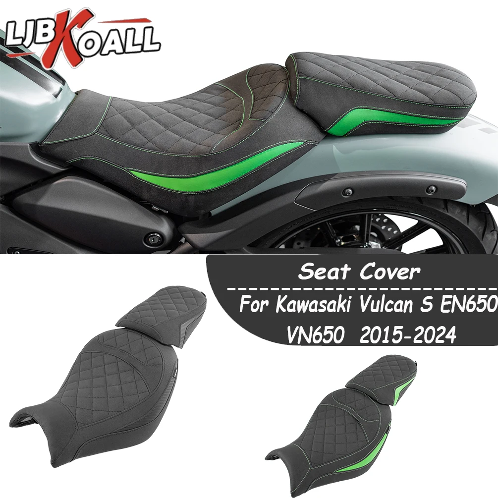 Motorcycle Rider Passenger Pillion Seat Cover For Kawasaki Vulcan S EN650 VN650 2015-2024 Rear Seat Cushion Pads Accessoriess