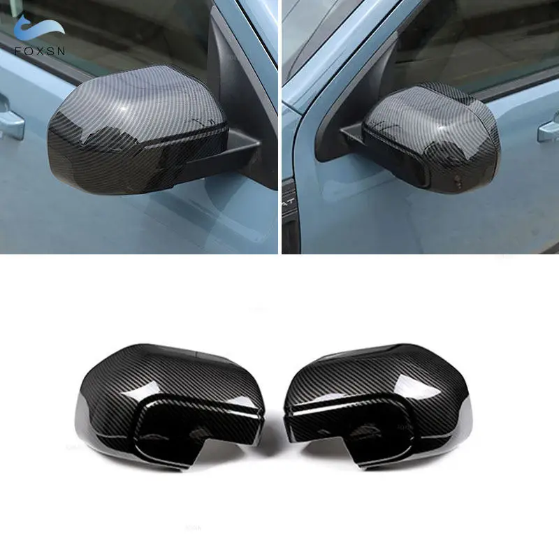 

ABS Carbon Fiber Texture Car-styling Exterior Side Rearview Mirror Cap Cover Trim For Ford Maverick 2022