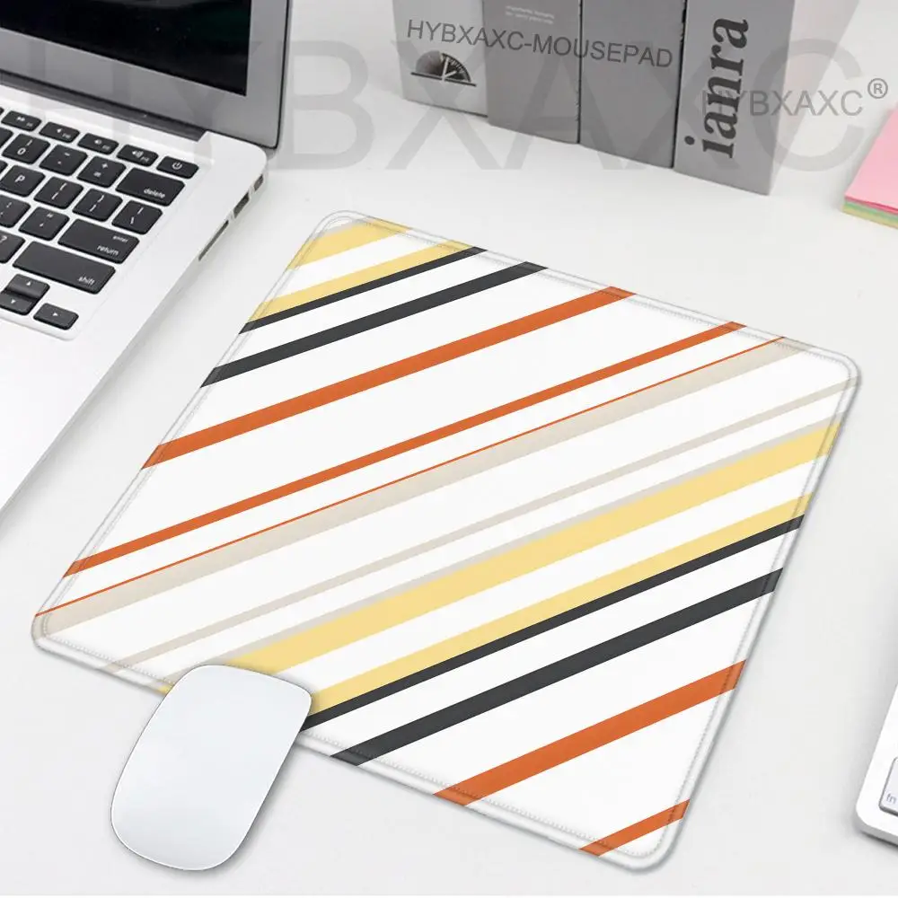 

Коврик для мыши HYBXAXC Magic Mouse Pad, маленький, для ПК, игровые аксессуары, ретро-стиль 70-х, резиновый коврик с полосками, для стола, подставка для мыши