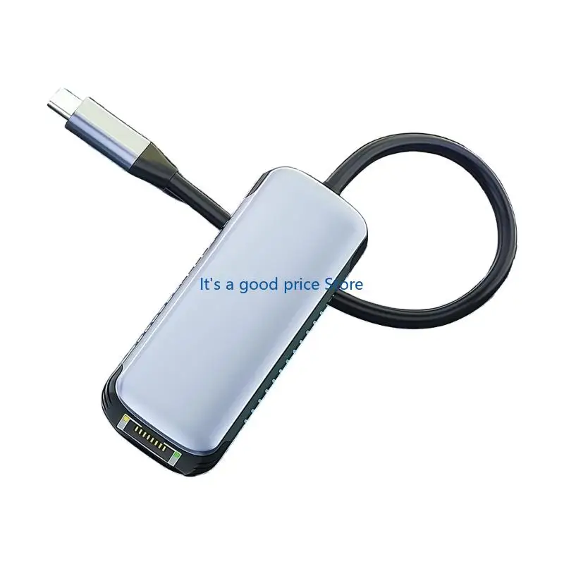 

Aluminum USB C To Ethernet Adapter 5Gbps Fast Speed RJ45 to Type C Connector Compatibles Multiple Systems