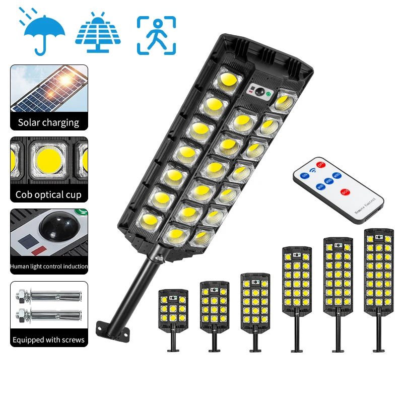 Outdoor Solar Street Light 20000LM Motion Sensor LED Solar Flood Lights IP66 Waterproof LED Security Lamp For Garden Yard