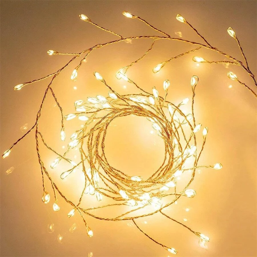 3m Fairy Lights 100LEDs String Light Starry Firefly Lights DIY Wreath Home Weeding Indoor Outdoor Christmas Decor Warm White