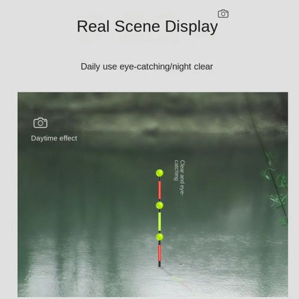 1pc Super Bright LED Fishing Smart Float Top Ultra Sensitive Luminous Electronic Floats Buoy Bite Hook Color Change