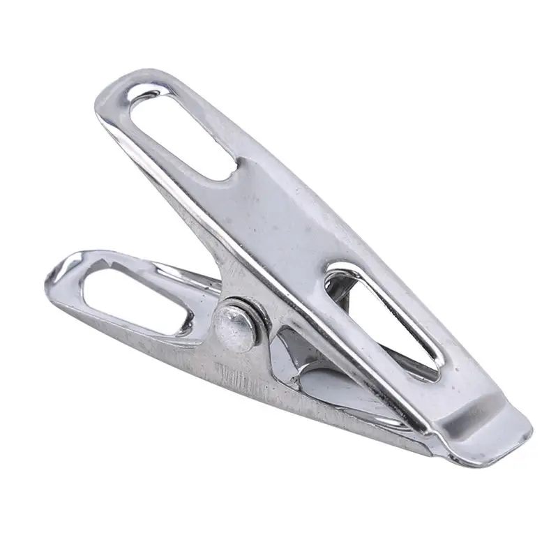 20Pcs Stainless Steel Clothes Pegs Washing Clips Household Clothing Sealing Clip Windproof Clips Hang Pins Metal Clips Clamps