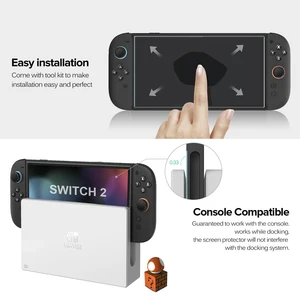 Pelindung Layar Kaca Tempered untuk Switch Nintendo 2 dengan Aksesori Tutup Joystick Pelindung untuk Switch Nintendo 2 10 penjualan terbaik nes shell - №