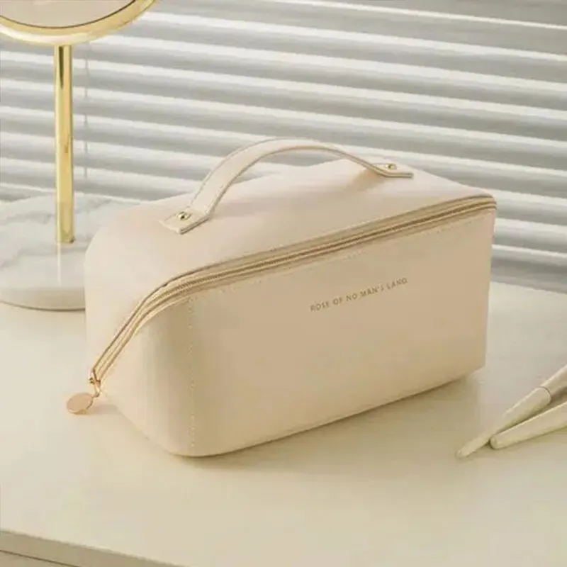 Borsa per il trucco borsa portatile per la bellezza e la cura della pelle di grande capacità pochette impermeabile ad alto livello di aspetto