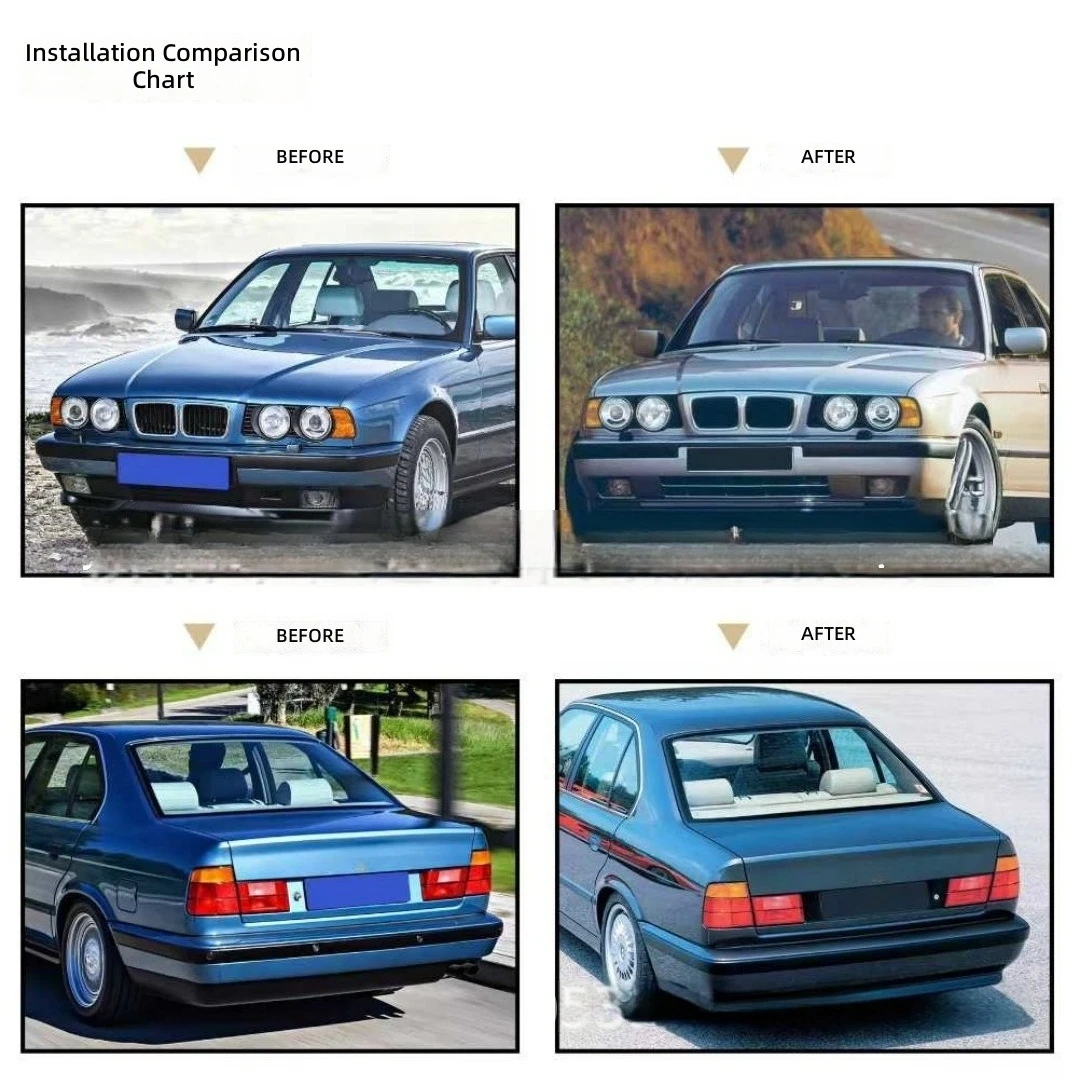Body Kit for BMW 5 Series E34,FOR M5 Style Bumper Spoiler 1988-1995, Car Modification Parts view 4